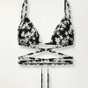 Sea Floral Wrap Triangle Top