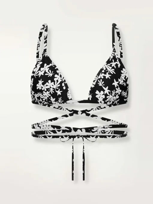 Sea Floral Wrap Triangle Top